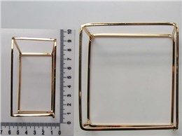 夸张方形框铁圈手镯