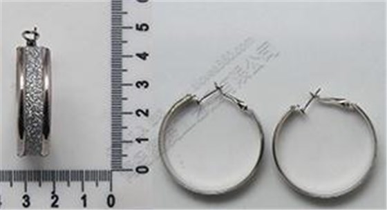 Glitter paper葱粉纸圆圈时尚耳环