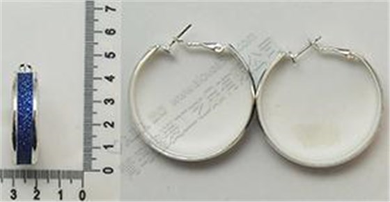 Glitter paper葱粉纸圆圈时尚耳环