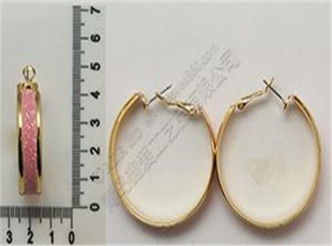 Glitter paper葱粉纸圆圈时尚耳环 Glitter paper葱粉纸圆圈时尚耳环