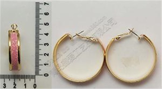 Glitter paper葱粉纸圆圈时尚耳环