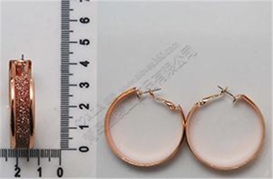 Glitter paper葱粉纸圆圈时尚耳环