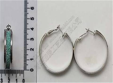 Glitter paper葱粉纸圆圈时尚耳环