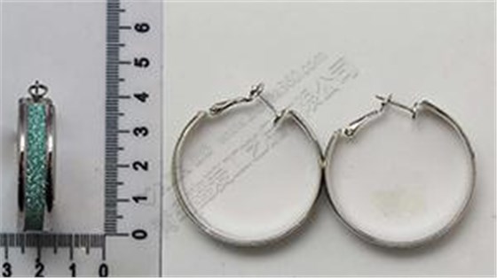 Glitter paper葱粉纸圆圈时尚耳环