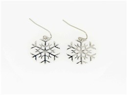 精美简约合金雪花吊坠时尚鱼钩耳环