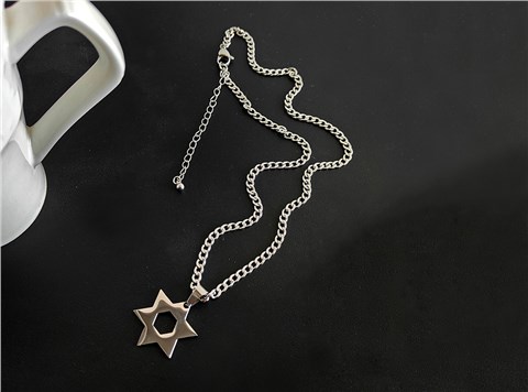 首饰厂家六芒星男士项链