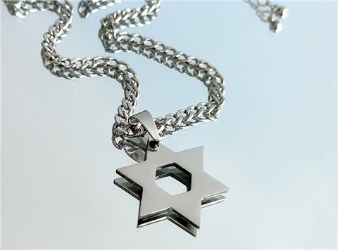 首饰厂家六芒星男士项链