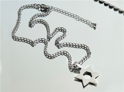 首饰厂家六芒星男士项链