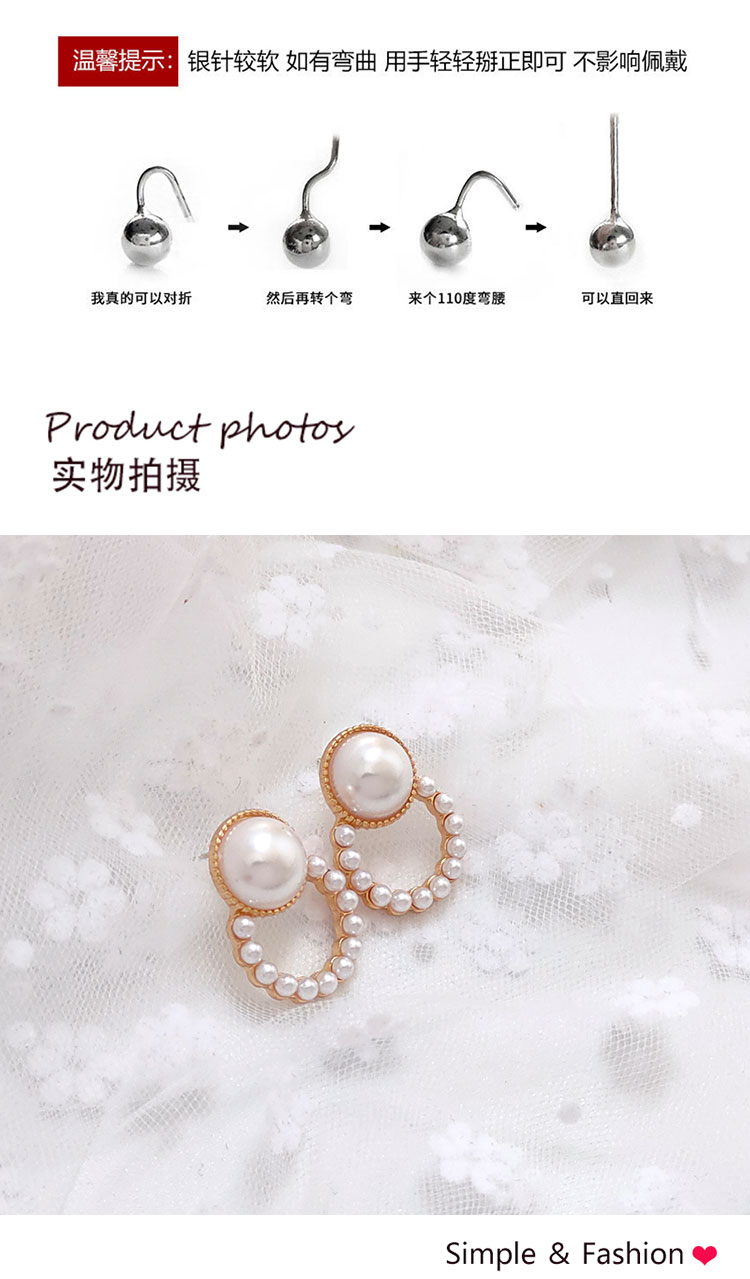首饰品批发复古港风珍珠耳环